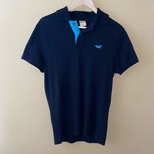 Hollister Men’s Small Stylish Navy Polo Shirt